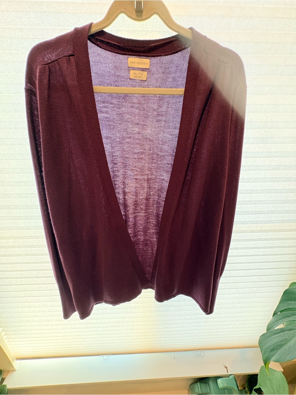 Van Heusen Women's Open Front Cardigan - Purple